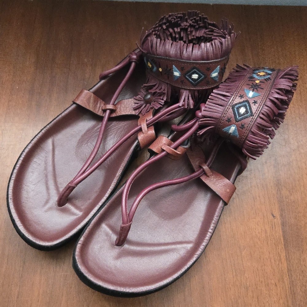 Isabel Marant Sandals With Fringed Ankle Bracelet